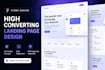design a high converting landing page UI in figma