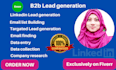 linkedin lead generation, data entry and email finding