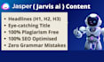write SEO optimized content using jasper ai