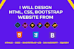 design HTML CSS bootstrap responsive website