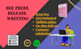 do SEO press release and press release writing