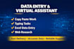 do fastest data entry, copy paste, typing, and virtual assistant work