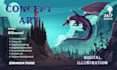 draw digital concept art, digital art and illustration