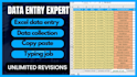 do fastest data entry in one day and do internet research