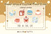 make hand drawn custom food icons and doodles