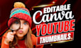 design eye catching canva youtube thumbnail templates