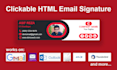 design a clickable HTML email signature for gmail, outlook