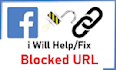 help blocked spammy url