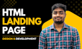 create responsive html landing page or html website