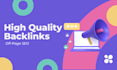 do off page SEO optimization with a free on page optimization