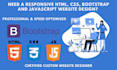 design website in HTML CSS bootstrap javascript