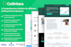 sell writing service management application and website