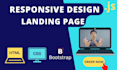 design responsive landing page using HTML,CSS,javascript