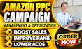 setup, manage and optimize amazon PPC campaigns amazon fba ppc ads campaign