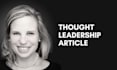 write a strategic thought leadership article