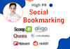 create high da social bookmarking backlinks, manually