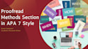 proofread the apa methods section of research projects