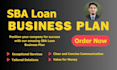 prepare sba business plan for a bank loan