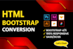 design modern website with HTML, CSS, javascript, bootstrap
