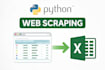 scrape website data and deliver clean excel or CSV using python