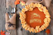 put your logo or saying on a pumpkin pie for the holidays