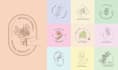 design a unique botanical, feminine minimal, modern and celestial logo