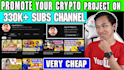 promote crypto or nft project on my youtube channel