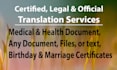 degree, diploma, medical, official certificate translation