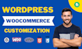 develop wordpress website and do woocommerce customization