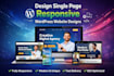 design single page responsive wordpress website designs