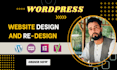 create and redesign custom wordpress websites with elementor pro