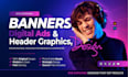 design professional web banners, digital ads and header graphics