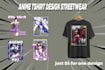 create a custom anime t shirt design