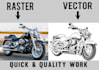 draw vector art from motorcycles or anything