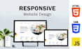 develop responsive website with HTML, CSS, javascript