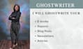 ghostwrite your ebook, article, blog post or newsletter