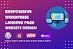 design responsive wordpress landing page website or elementor landing page