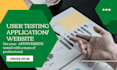 do user testing for app,website or game