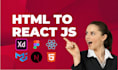 convert html template to react js or nextjs with tailwind css