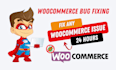 fix any woocommerce issues and ecommerce bug