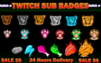 design mind blowing twitch sub badges or sub emotes