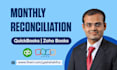 do monthly reconciliation on quickbooks, zoho books, etc