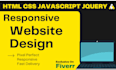 build responsive website using HTML CSS javascript bootstrap