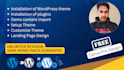 install wordpress, setup theme and import demo and customization