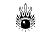 create line art tattoo in black and white
