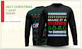 do ugly christmas sweater and tshirt design