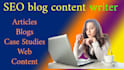 be your SEO blog content writer