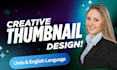 eyecatching thumbnail design for youtube and facebook that gets clicks