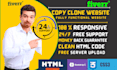 create, copy clone website in HTML CSS bootstrap