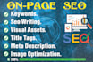 do on page SEO optimization to increase website traffic